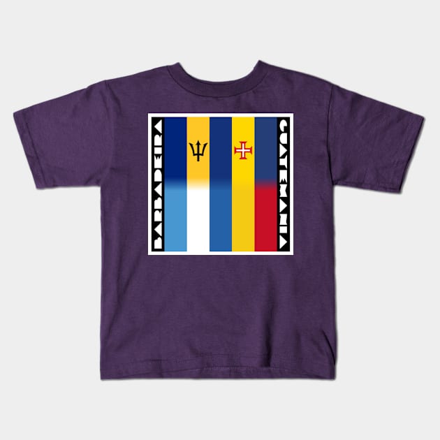 Barbadeira and Guatemania Kids T-Shirt by Aqua Juan